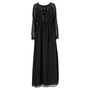 Altuzarra x Target Swiss Dot Maxi Long Sleeve Dress in Black Polyester
